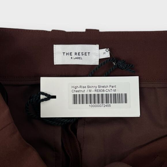 The Reset High-Rise Skinny Stretch Pant in Chestnut Size Medium NEW - Picture 4 of 9